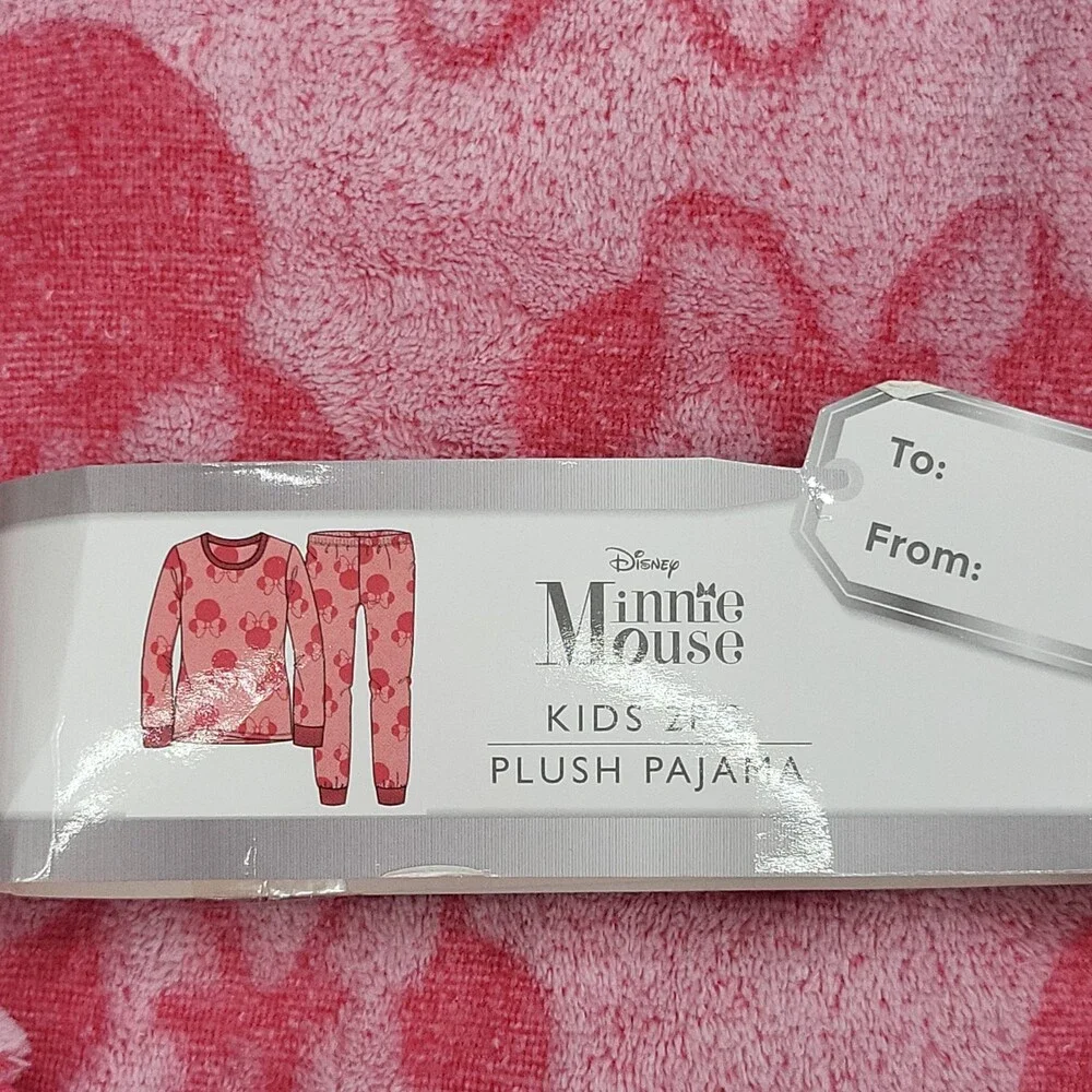 Girls' Disney Minnie Mouse 2pc Gifting Pajama Set - Pink Size Small 6/6X